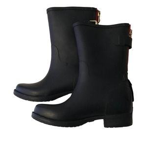 Colors of California Rubber Wellington Biker Buckle Boots